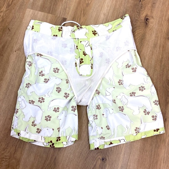 Vilebrequin Swim Trunks green with dogs size XL - Picture 11 of 14